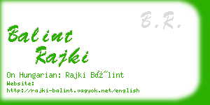 balint rajki business card